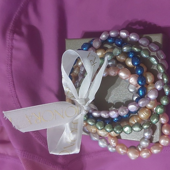 Honora Collection Fresh Pearl Stretchy Bracelets - Picture 2 of 4